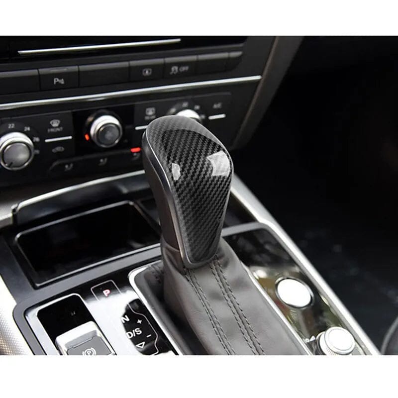 Carbon Getriebe-Schaltknopf Abdeckung für Audi A4 B8/B9, A5, A6 C7/C8, A7, Q3, Q5, Q7 - Premium Getriebehalserschutz Autozubehör - RSHOP
